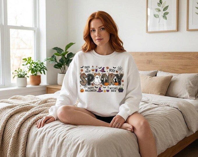 Spooky Halloween Leopard Print PNG | Cute Ghost Sublimation Design | Trick or Treat Fall Shirt Graphic Digital Download