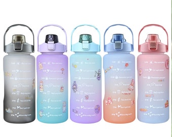 2L Motivational Water Bottles, Water Bottle With Hourly Time Tracker, Travel Water Bottle, Gym Water Bottle, Hourly Time Tracker, 2 Letters