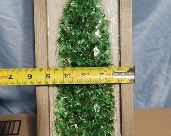 Crushed glass Christmas tree.