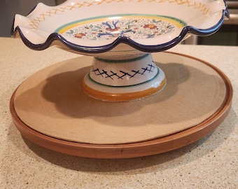 Vintage Hand Painted Deruta Ceramic Fruit Stand