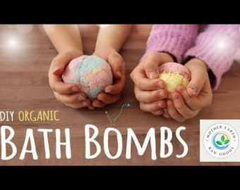 ORGANIC DIY Bath Bomb Kit/Make Your Own Bath Bombs/Christmas Bath Bomb Gift/Baking Soda, Citric Acid, Mica/Glitter, Natural Clay, Oil