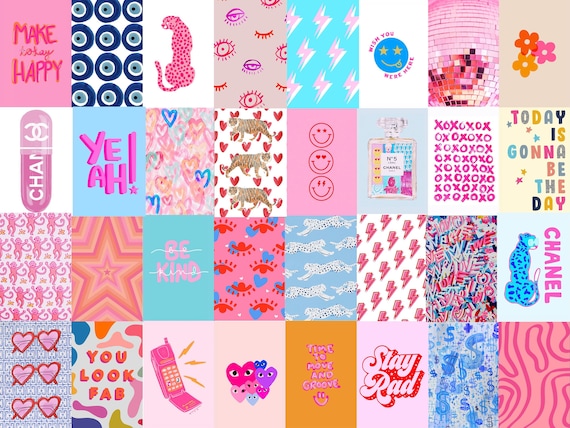 Preppy Aesthetic Photo Wall Collage Digital Download 60 - Etsy Hong Kong