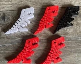 Juguete sensorial antiestrés con llavero flexible de T-Rex o dinosaurio flexible