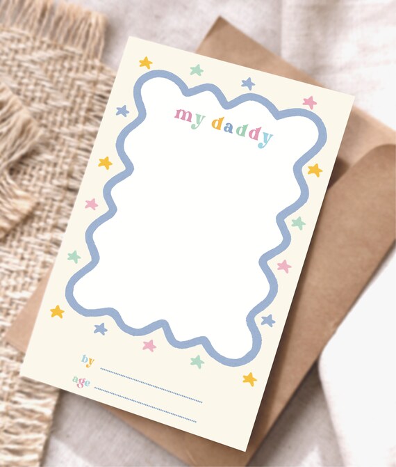 All About DADDY Birthday Card - Fill In The Blanks / Question & Answer / Interview ABD