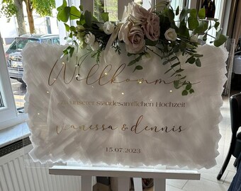 Willkommensschild / Welcome Sign / Hochzeit / Verlobung / JGA / Wedding / Acrylschild