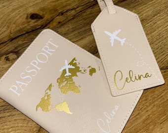 Luggage tag / passport cover / passport cover / travel set / passport cover personalized / cover for passport / travel set / gift