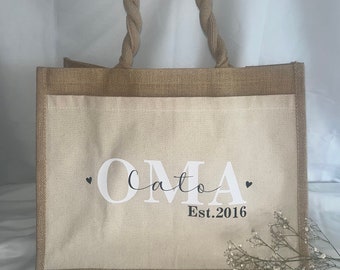 Personalisierte Tasche / Geschenk Oma / Geschenk Tante / Geschenk Mama / Weihnachtsgeschenk / Personalisiertes Geschenk / Geschenk Freundin