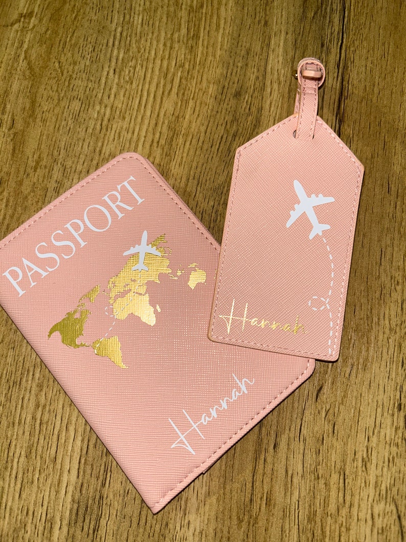 Kofferanhänger / Passporthülle / Passhülle / Reise Set / Reisepasshülle personalisiert / Hülle für Reisepass / Travel Set / Geschenk Bild 8