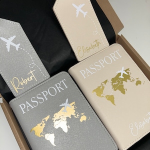 Kofferanhänger / Passporthülle / Passhülle / Reise Set / Reisepasshülle personalisiert / Hülle für Reisepass / Travel Set / Geschenk Bild 3