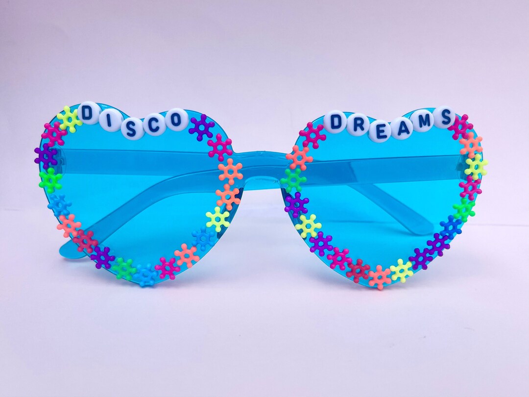 SALE Festival Glasses, Rave Glasses, disco Dreams Heart Sunglasses