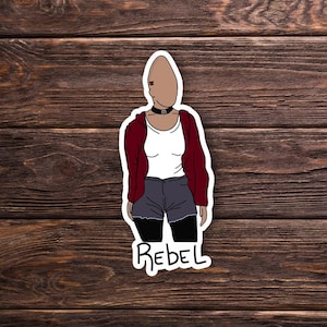 Coneheads Sticker OR Magnet - Rebel - Butterfly Tattoo - SNL Classic - Funny Sticker - Laptop Hydroflask Water Bottle Vinyl Decal