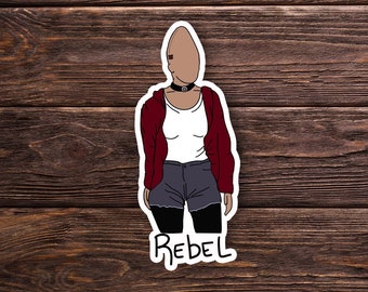 Coneheads Sticker OR Magnet - Rebel - Butterfly Tattoo - SNL Classic - Funny Sticker - Laptop Hydroflask Water Bottle Vinyl Decal