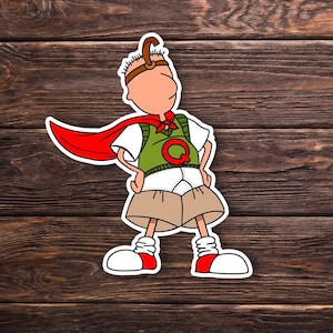 Doug Funnie Sticker OR Magnet - Quailman - Alter Ego - Nickelodeon - Nostalgia - 90s Cartoon - Funny - Laptop Hydroflask Water Bottle Decal