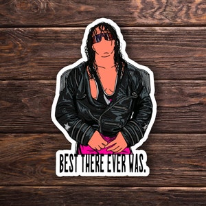 Bret The Hitman Hart Sticker or Magnet - WCW - WWF - WWE - Nostalgia - 90s Wrestling- Funny Sticker - Laptop Hydroflask Water Bottle Decal