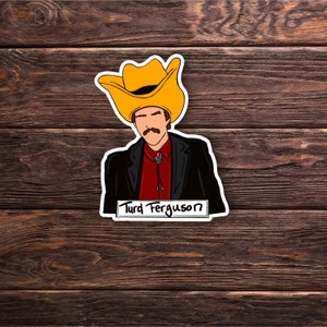 Turd Ferguson Sticker OR Magnet- Celebrity Jeopard - SNL Classic - Burt Reynolds - Funny Sticker - Laptop Hydroflask Water Bottle Vinyl