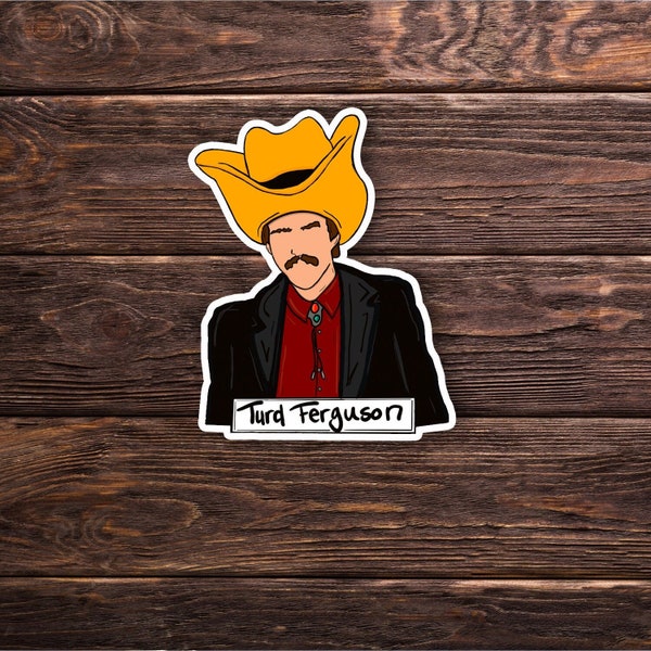 Turd Ferguson Sticker OR Magnet- Celebrity Jeopard - SNL Classic - Burt Reynolds - Funny Sticker - Laptop Hydroflask Water Bottle Vinyl