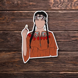 Wednesday Addams Sticker OR Magnet - OG Wednesday at camp - Halloween and Thanksgiving - Hand Drawn - Laptop Hydroflask Water Bottle Decal