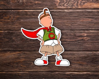 Doug Funnie Sticker OR Magnet - Quailman - Alter Ego - Nickelodeon - Nostalgia - 90s Cartoon - Funny - Laptop Hydroflask Water Bottle Decal