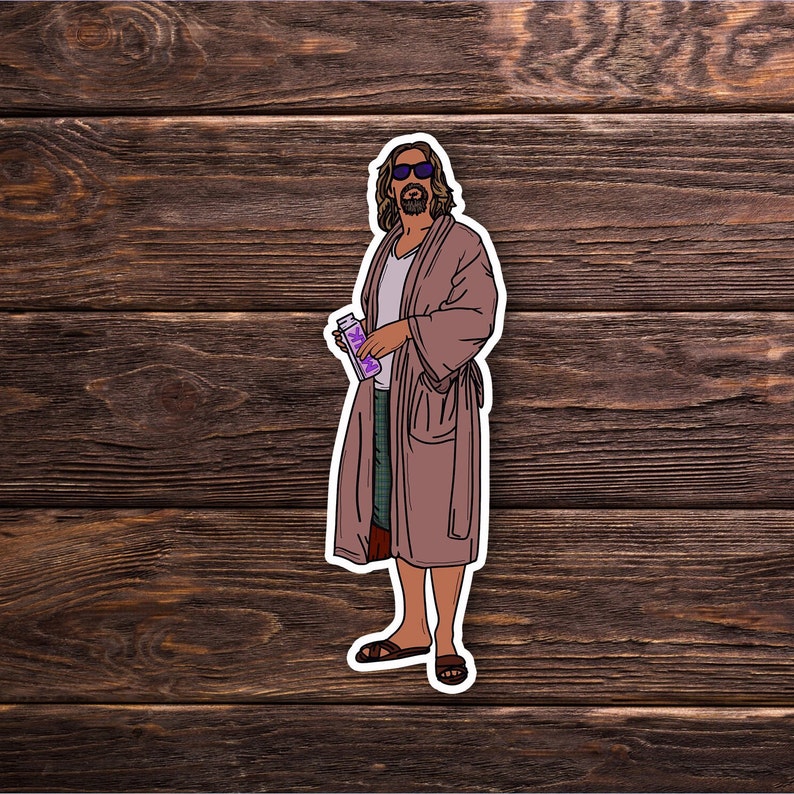 Big Lebowski Sticker OR Magnet- The Dude - Duder - El Duderino - Classic Movie - Funny Sticker - Laptop Hydroflask Water Bottle Vinyl Decal image 1