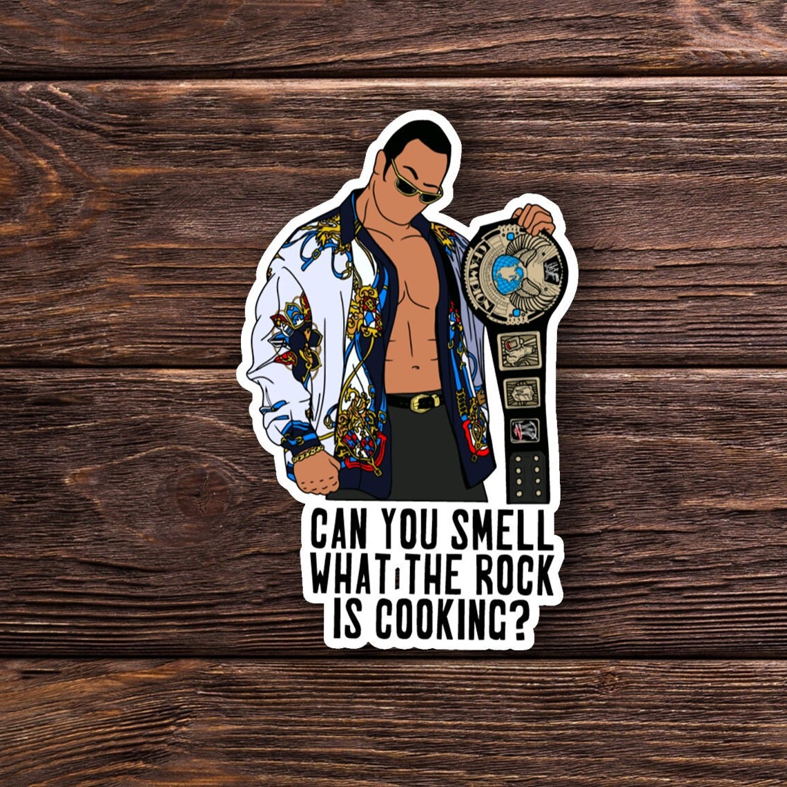 Dwayne the rock Johnson 1990's funny picture  Sticker for Sale by  nydollarslice