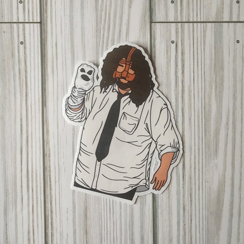 Mankind Sticker or Magnet - WCW - WWF - WWE - Nostalgia - 90s Wrestling- Funny Sticker - Laptop Hydroflask Water Bottle Decal image 2