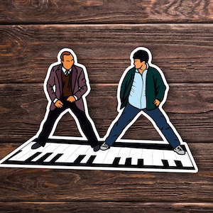 Big Sticker OR Magnet  - Tom Hanks - Piano - Classic Movie - Funny Sticker - Laptop Hydroflask Water Bottle Vinyl Decal