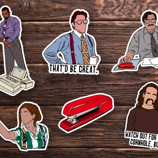 Office Space Sticker OR Magnet Mega Pack - Work Sucks - Cute - Laptop Hydroflask Water Bottle Decal