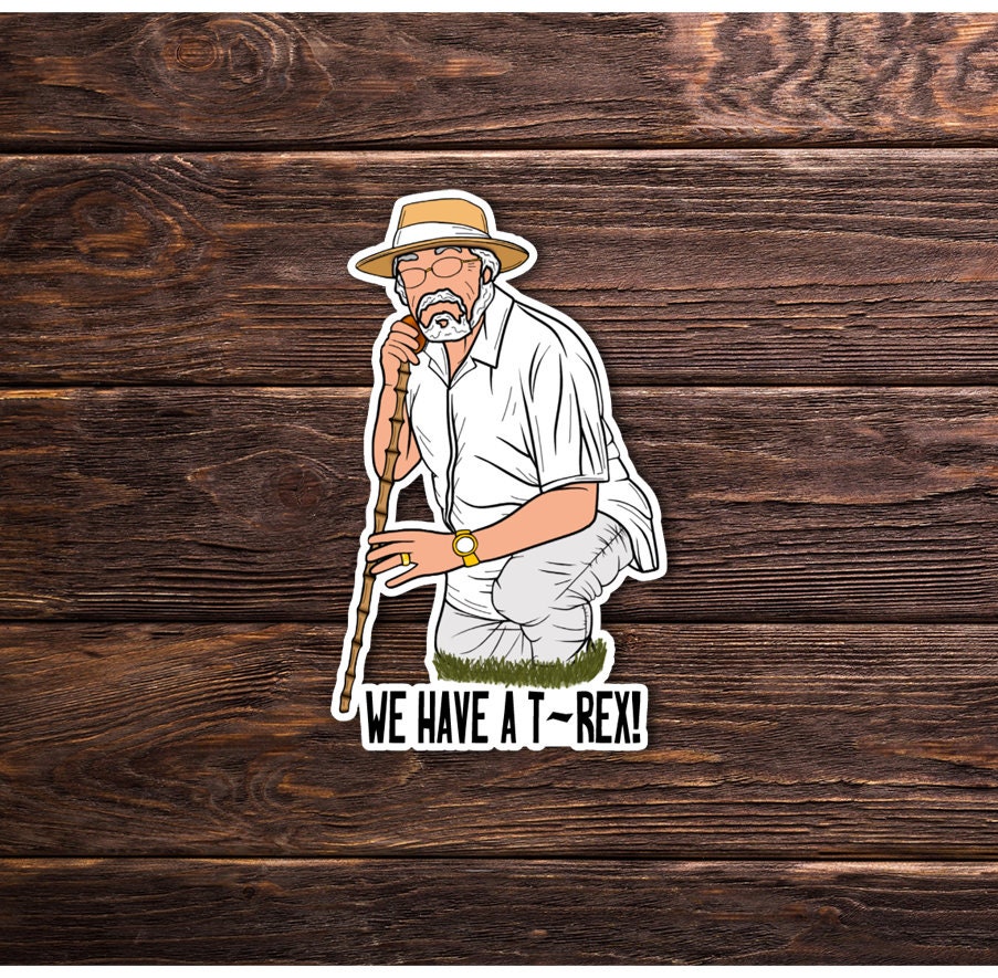 Hammond Sticker Jurassic Park Sticker OR Magnet - John Hammond - T-rex - Dinosaur ...