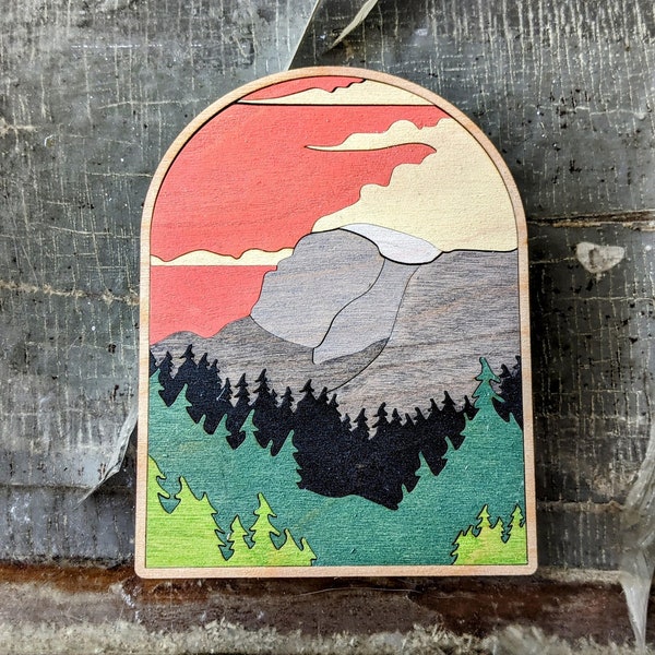 Miniature Wooden Landscapes , National Parks , Nature Artwork , Travels , Vacation , Mountain Scenes , Keepsake