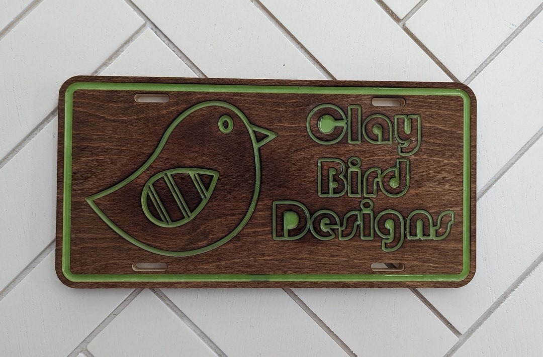 Real Wood Custom License Plate Design Your Own Etsy