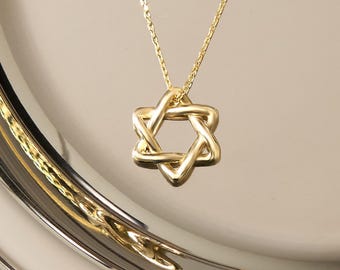 14k Solid Gold Star of David Necklace for Women | Magen David Pendant | Jewish Star Jewelry for Women | Religious Jewelry | Gift for Her