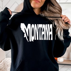 Montana State Hoodie, Montana State Map Sweatshirt, Montana Travel Gift, Montana Lover Gift, Montana Apparel, Montana Travel Trip Hoodie