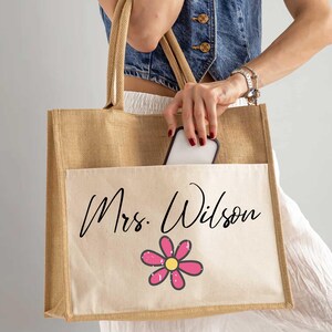 Personalized Teacher Tote Bag, Teacher Appreciation Gift, Custom Teacher Bag, Gift for Teachers, Teacher Gift, Teacher Life