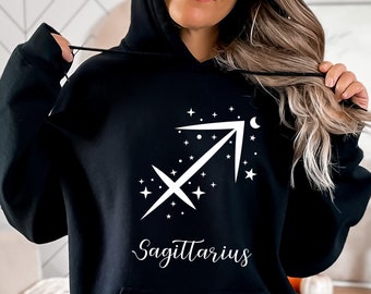 Sagittarius Hoodie, Sagittarius Sweatshirt, Celestial Sweatshirt, Astrology Zodiac Apparel, Astrology Hoodie, Sagittarius Birthday Gift