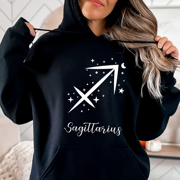 Sagittarius Hoodie, Sagittarius Sweatshirt, Celestial Sweatshirt, Astrology Zodiac Apparel, Astrology Hoodie, Sagittarius Birthday Gift