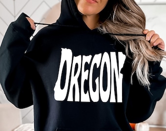 Oregon Hoodie,  Oregon State Map Gift, Oregon Souvenir, Oregon Map Sweatshirt, Oregon Apparel, Oregon Gift, Gift for Her, Oregon State Lover