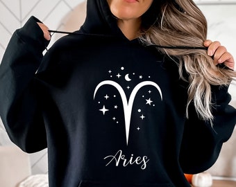 Aries Hoodie, Zodiac Aries Hoodie, Vintage Aries Sweatshirt, Zodiac Sign Sweatshirt, Birthday Hoodie, Aries Hoodie Gift, Zodiac Signs