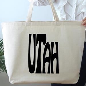 Utah Tote Bag, Utah State Map Tote, Best State Utah Bag, Northern State Utah Bag, Utah Country Bag, Utah Souvenir, Utah Lover Gift