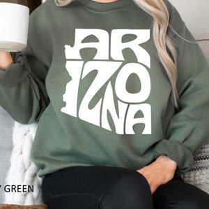 Arizona Map Sweatshirt, Gift for Her, Arizona Hoodie, Arizona Mom Sweatshirt, Arizona Lover Gift, Travel Hoodie, Arizona Travel Gift
