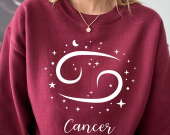 Cancer Sweatshirt, Cancer Zodiac Sign Apparel, Cancer Hoodie, Cancer AF Gifts, Zodiac Pullover, Zodiac Sign Hoodie, Cancer Sign Sweatshirt