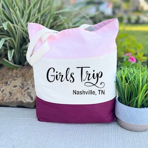 Girls Trip Gifts, Custom Vacation Tote Bag, Girls Trip Tote Bag, Girls Trip Gifts, Girls Weekend Gift, Custom Girls Trip Bag