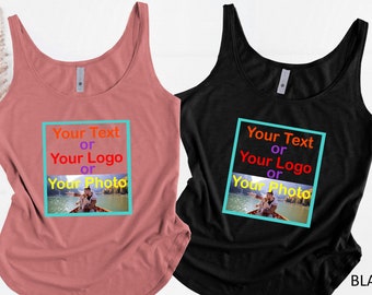 Custom Text Design Photo Tank Top, Custom Tank Top, Personalized Shirt, Custom Design Tank, Make Your Own shirt, Custom Logo, Custom Photo