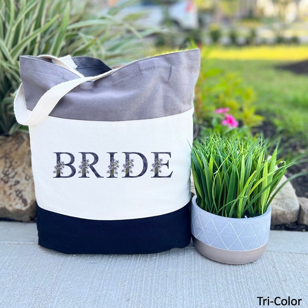 Bride Tote Bag, Bride Bag, Canvas Tote Bag, Just Married Bag, Honeymoon Tote Bag, Bridal Gift Bag, Gift for Bride, Bridal Shower Gift