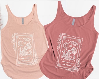 Aquarius Zodiac Tank Top, Astrology Tee, Birthday Gift