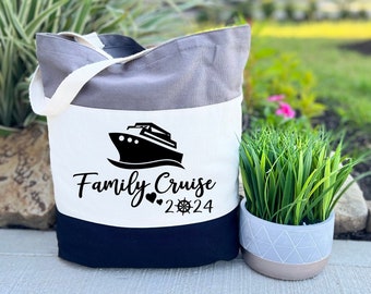 Family Cruise 2024 Family Trip Tote Bag, Cruise Tote Bag Gift for Women, Girls Trip Totes, Gifts, Cruise Gift Bag, Cruise Vacation Tote Bag