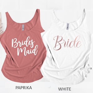 Bridesmaid Tank Top, Bride to be, Bride Tank Top, Bridesmaids Shirt, Maid Of Honor Tank Top, Bridal Party Gift, Mother of the Bride Shirt