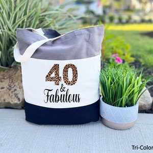 40 And Fabulous Birthday Tote Bag, 40th Birthday Party Tote Bag, 40th Birthday Gift, 40th Birthday Bag Women, 40th Birthday Gift for Women