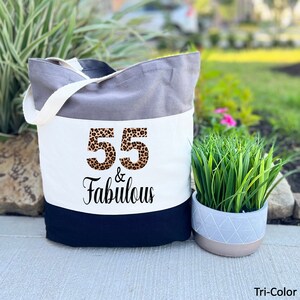 55 & Fabulous Birthday Tote Bag, Hello 55 Tote Bag, Birthday Bag, 55th Birthday, 55th Birthday Gift, 55th Birthday Bag, 55th Birthday Party