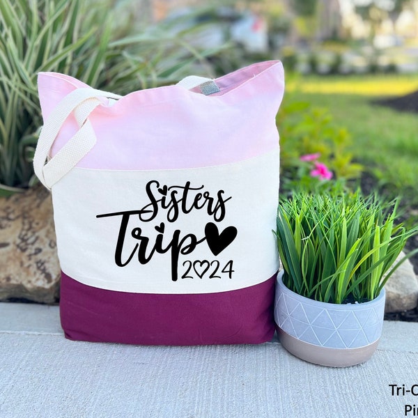Sisters Trip 2024 Tote Bag, Sisters Gift Bag, Besties Trip Bag, Girls Trip Gift Bag, Gift for Her, Sisters Trip Bag, Gift For Sisters