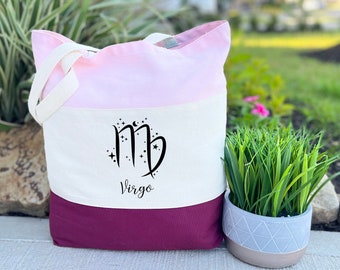 Virgo Tote Bag, Virgo Horoscope Bag, Virgo Bag, Virgo Af Gift, Virgo Sign Tote Bag, Zodiac Virgo Bag, Gift for Her, Celestial Astrology Bag